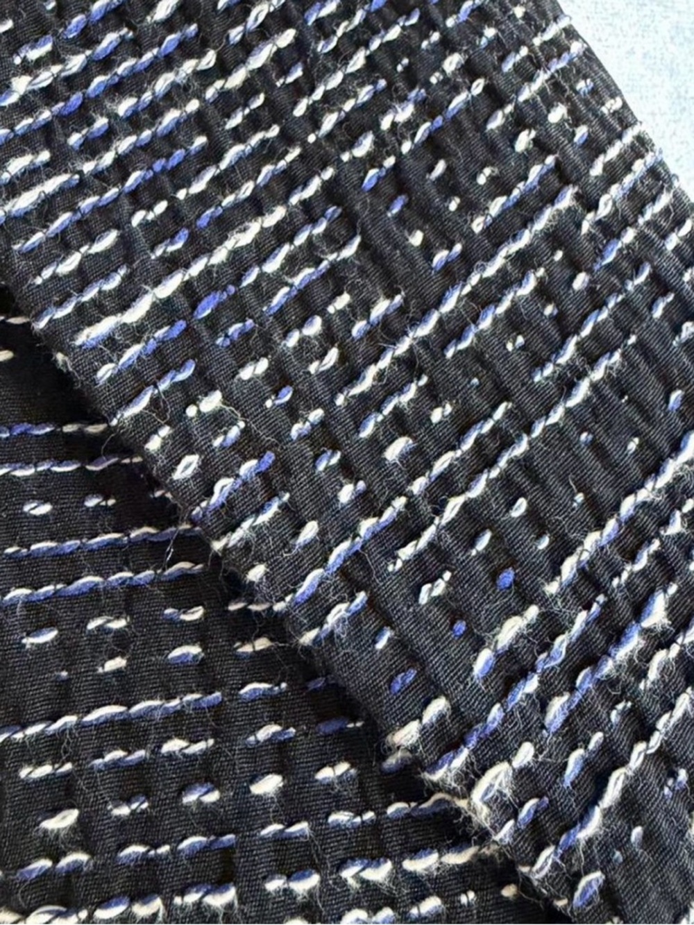 CAbi Black and White Tweed Zip-Front Blazer Size 8 - Picture 4 of 8